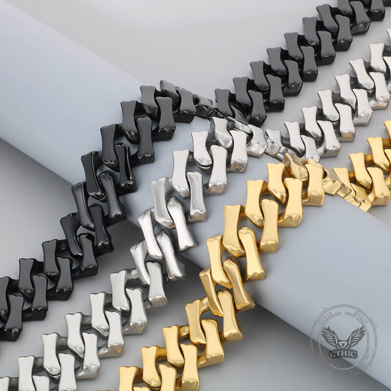 Punk Rhombus Cuban Chain Stainless Steel Bracelet