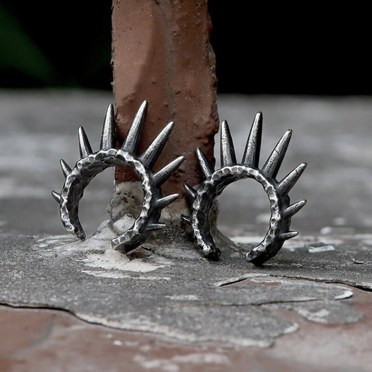 Punk Rivets Stainless Steel Skull Ear Cuffs