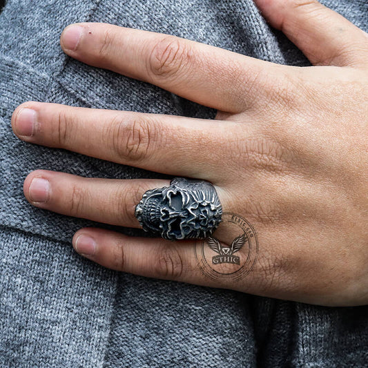 Punk Skull Design Stainless Steel Thumb Ring