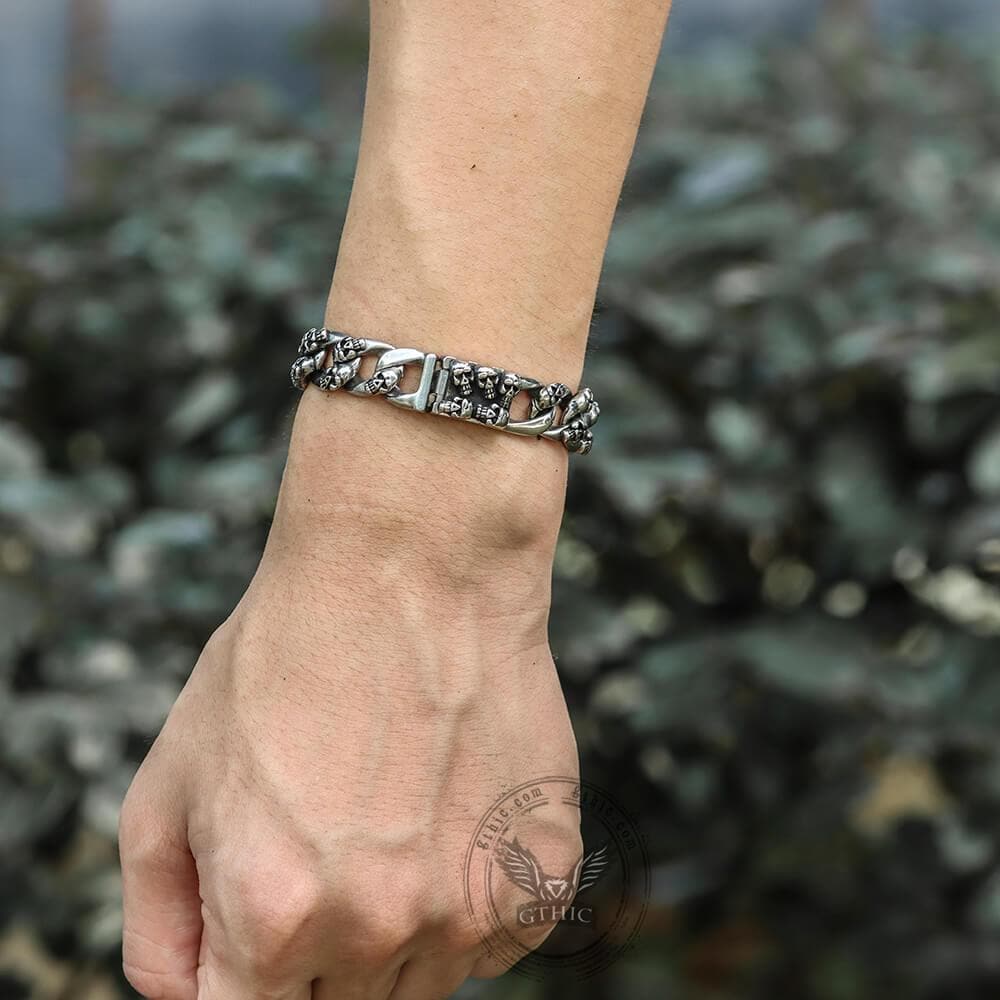 Punk Skull Stainless Steel Bracelet
