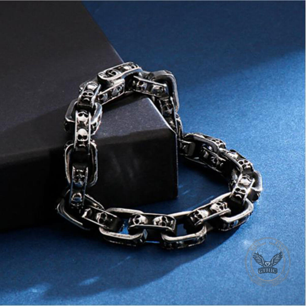 Punk Skull Stainless Steel Bracelet