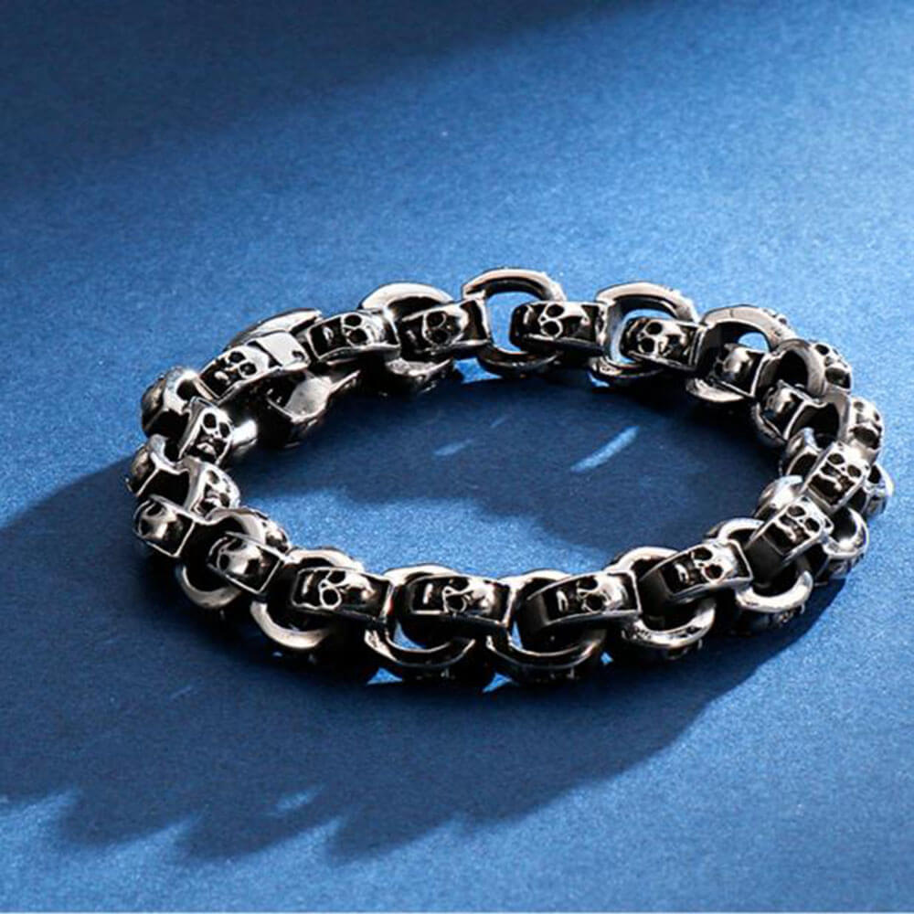 Punk Skull Stainless Steel Bracelet