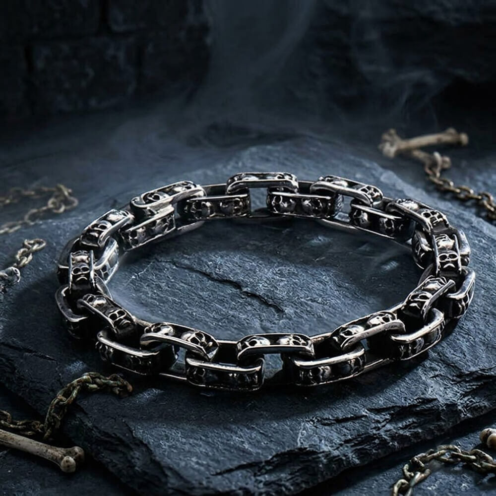 Punk Skull Stainless Steel Bracelet