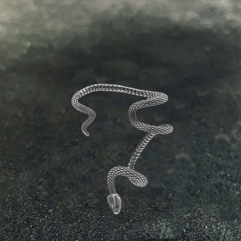 Punk Snake Design Stainless Steel Ear Cuffs