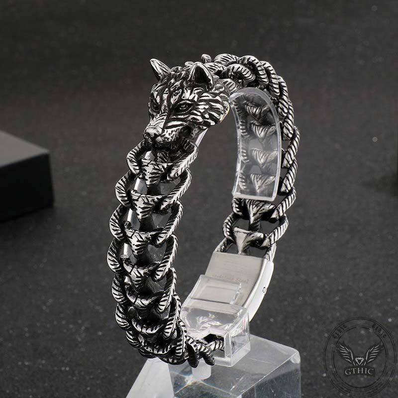 Punk Wolf Head Keel Chain Animal Bracelet