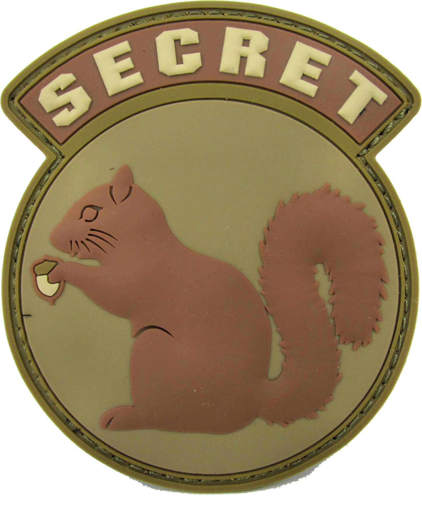 Secret Squirrel Patch - PVC with Hook Fastener