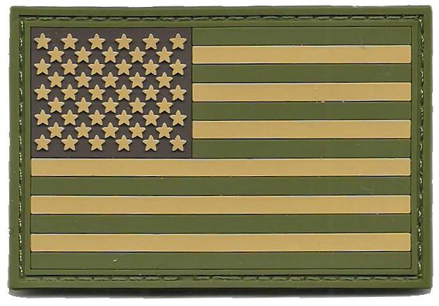 PVC 2"x3" USA FLAG PATCH for Tactical Cap
