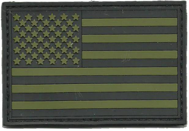 PVC 2"x3" USA FLAG PATCH for Tactical Cap