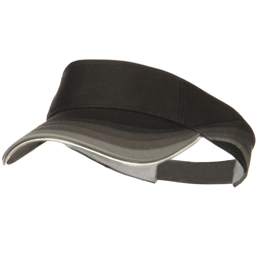 3 Panel Wave Cotton Piping Visor