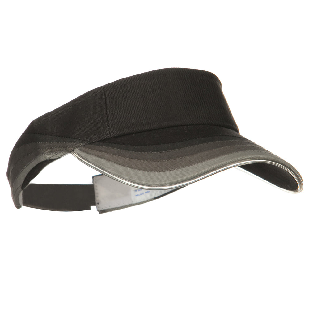 3 Panel Wave Cotton Piping Visor