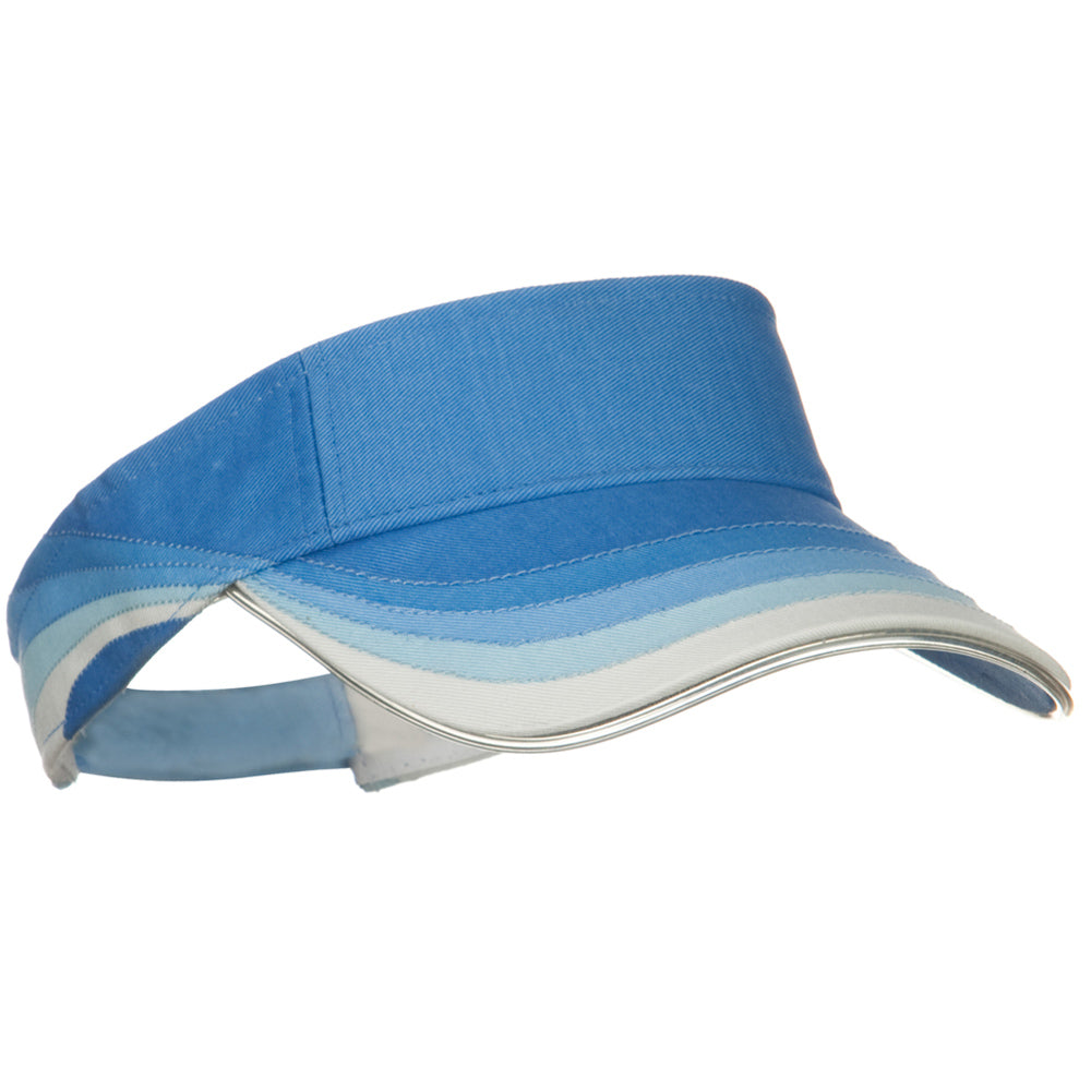 3 Panel Wave Cotton Piping Visor