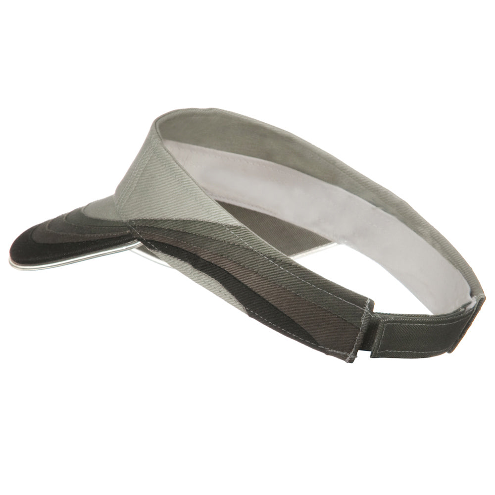 3 Panel Wave Cotton Piping Visor