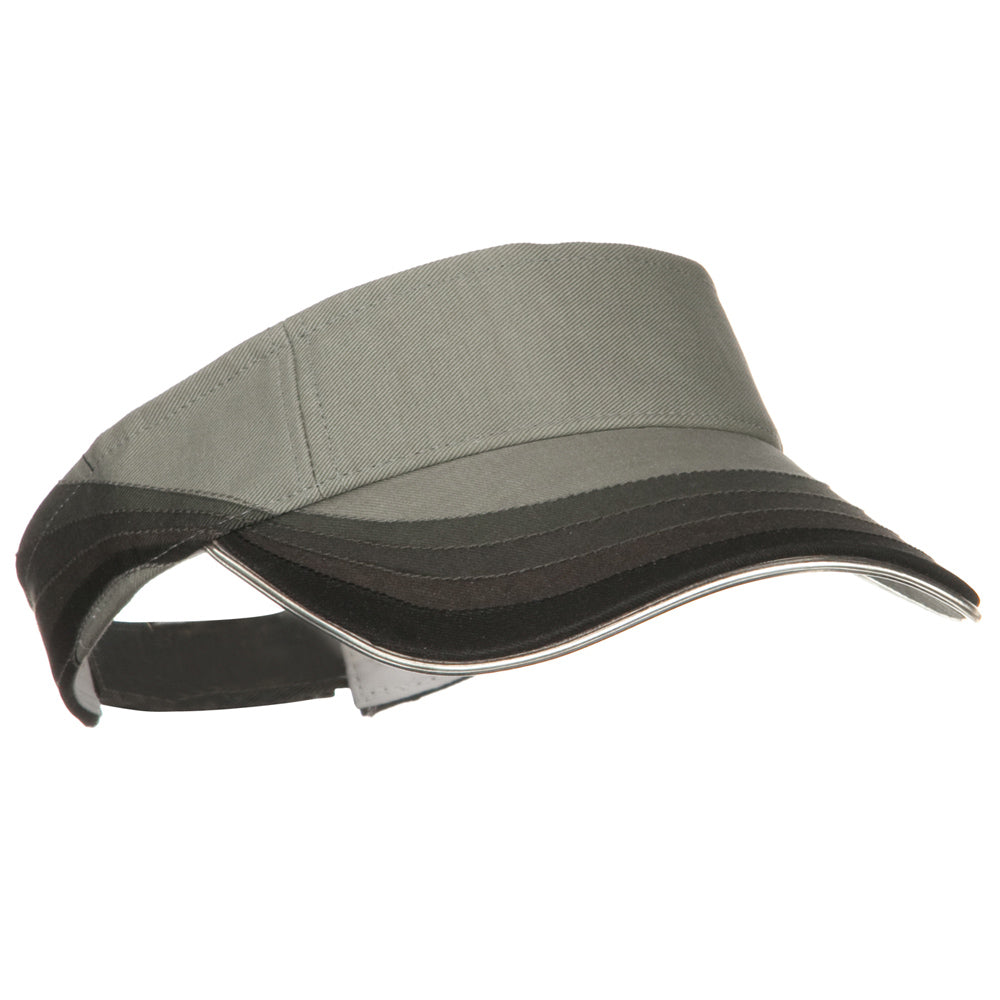 3 Panel Wave Cotton Piping Visor