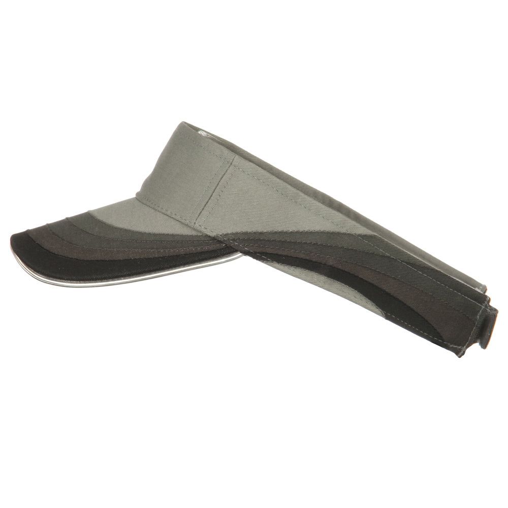 3 Panel Wave Cotton Piping Visor