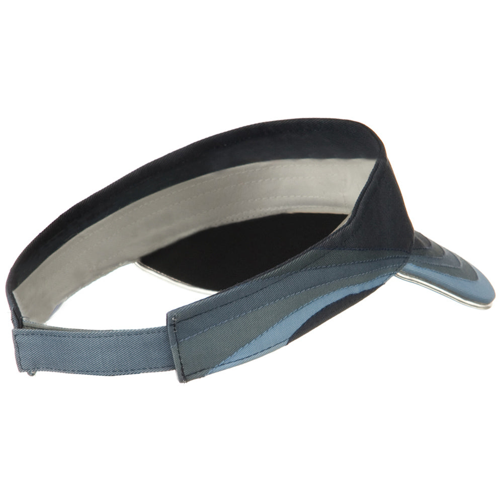 3 Panel Wave Cotton Piping Visor