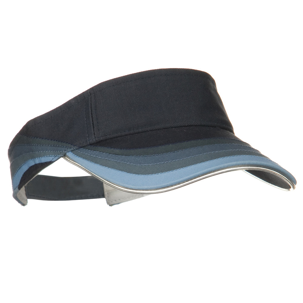 3 Panel Wave Cotton Piping Visor