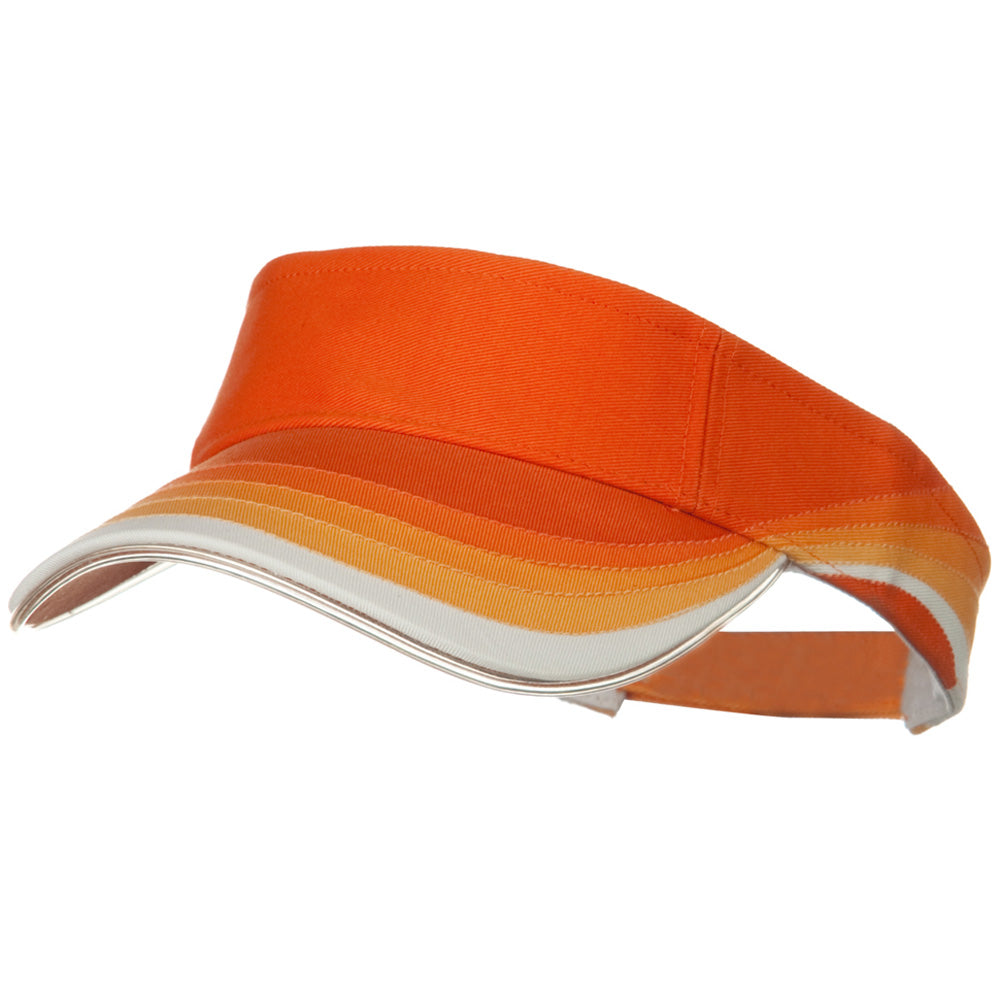3 Panel Wave Cotton Piping Visor