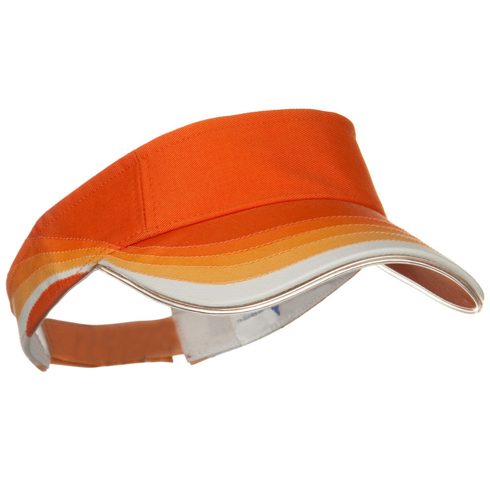 3 Panel Wave Cotton Piping Visor