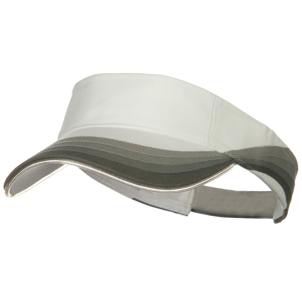 3 Panel Wave Cotton Piping Visor