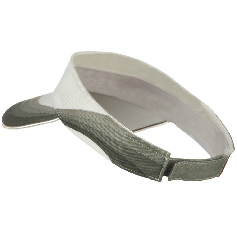 3 Panel Wave Cotton Piping Visor