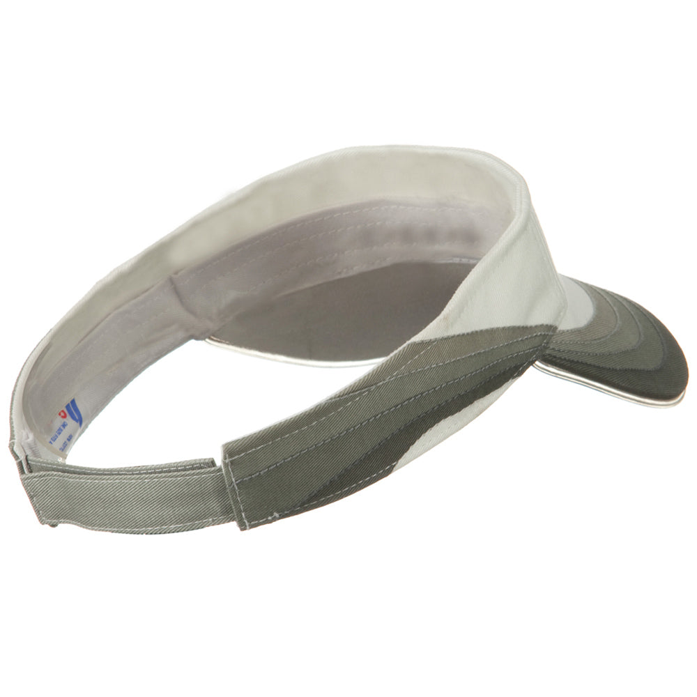3 Panel Wave Cotton Piping Visor