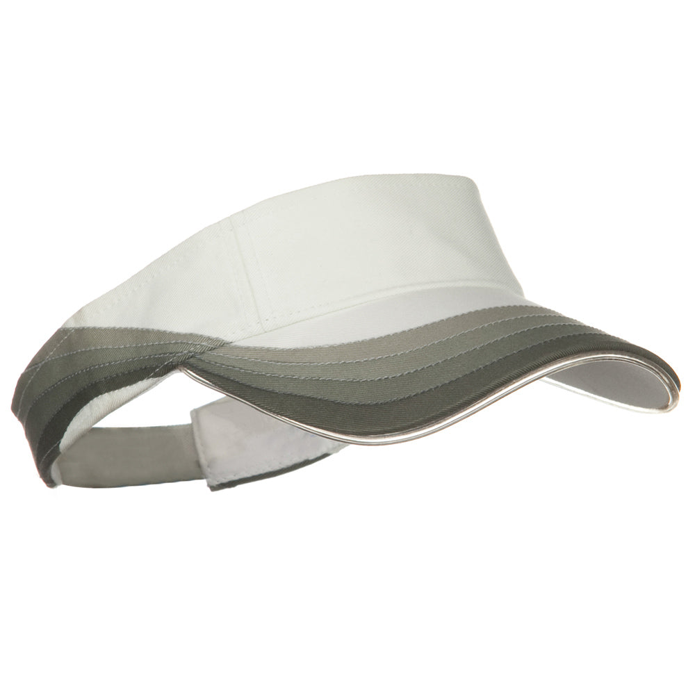 3 Panel Wave Cotton Piping Visor