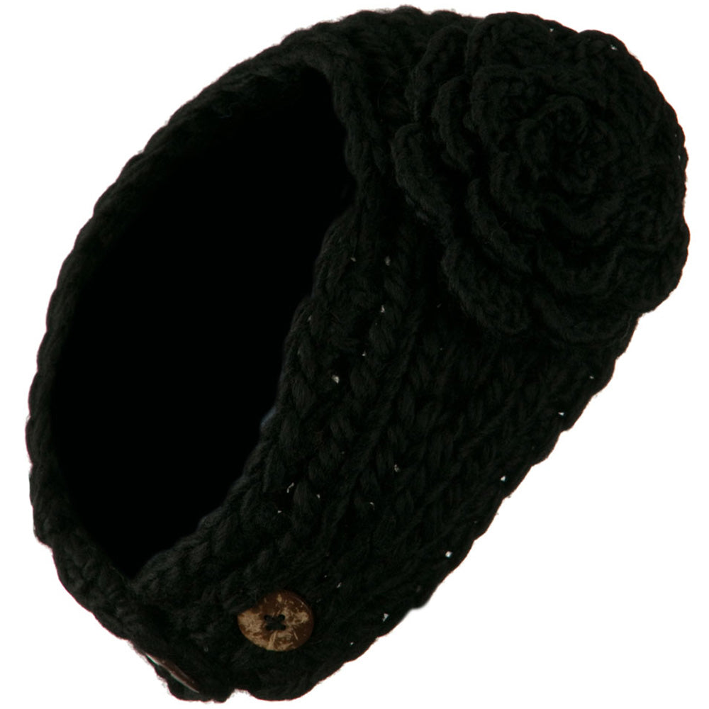 Large Rose Accent Woman's Head Band