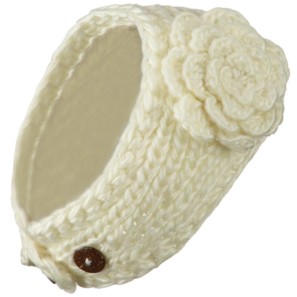 Large Rose Accent Woman's Head Band