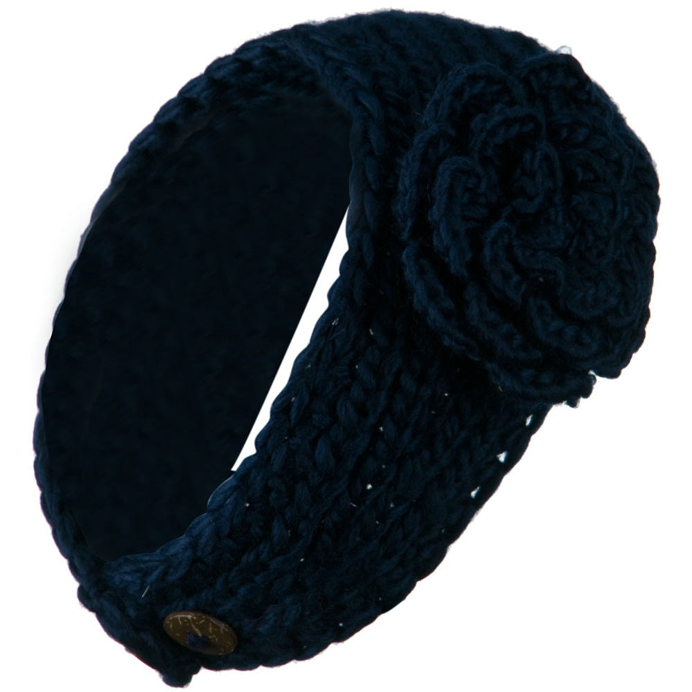 Large Rose Accent Woman's Head Band