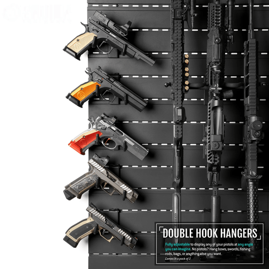Wall Rack System - Adjustable Pistol Hangers (2 Pack)