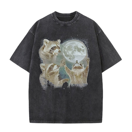 Racoons Howling At The Moon T-shirt