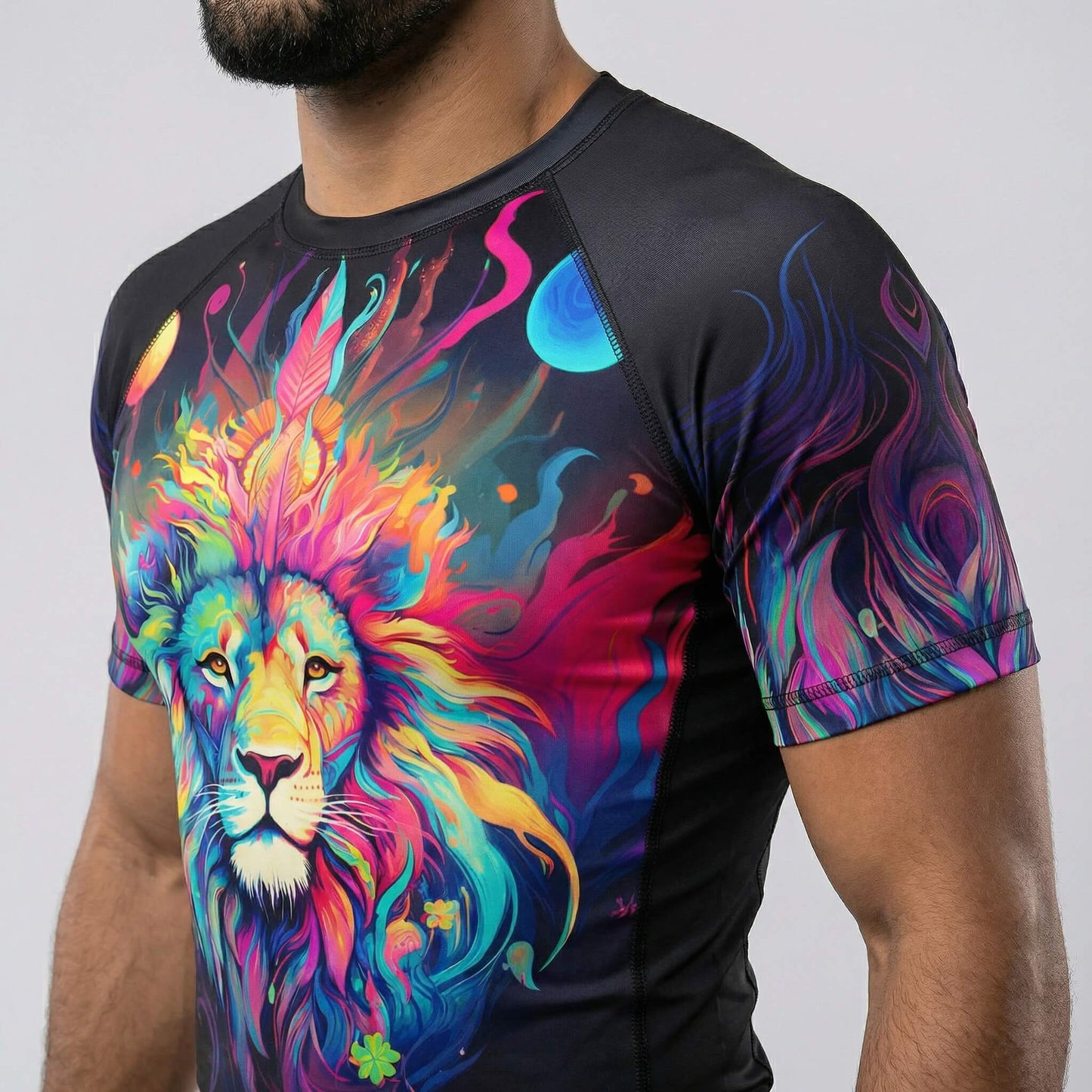 MYSTICAL LION SHORT SLEEVE RASH GUARD