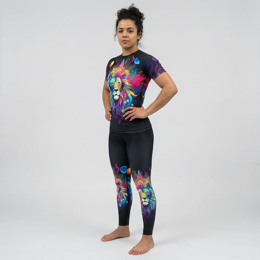 MYSTICAL LION WOMEN SHORT SLEEVE RASH GUARD