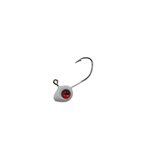 Free Style Minnow Jig Heads - 3D Eyes - 12 Pack - No Collar