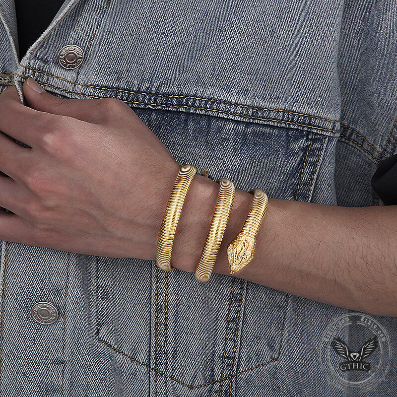 Rattlesnake Stainless Steel Snake Bracelet