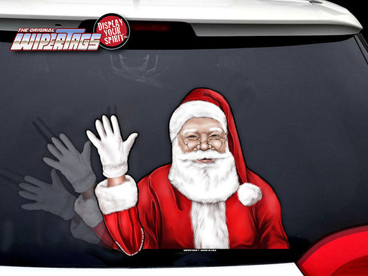 REAL Santa Claus Waving WiperTag with Decal
