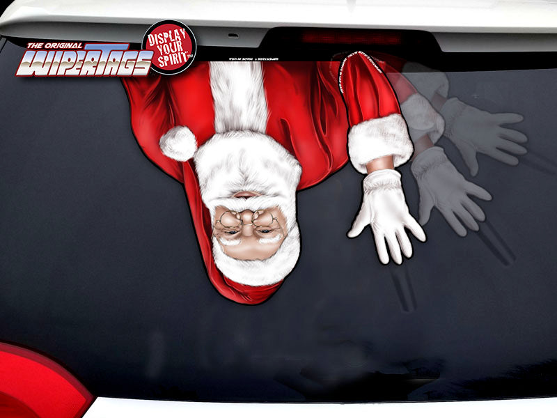REAL Santa Claus Waving WiperTag with Decal