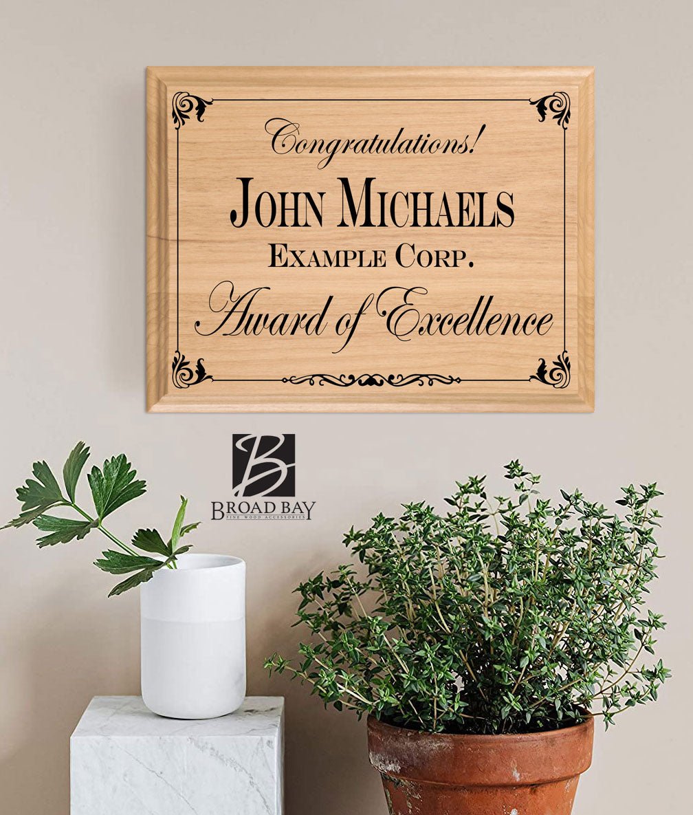Congratulations Award Plaque – Custom Award of Excellence Gift for Employees or Colleagues