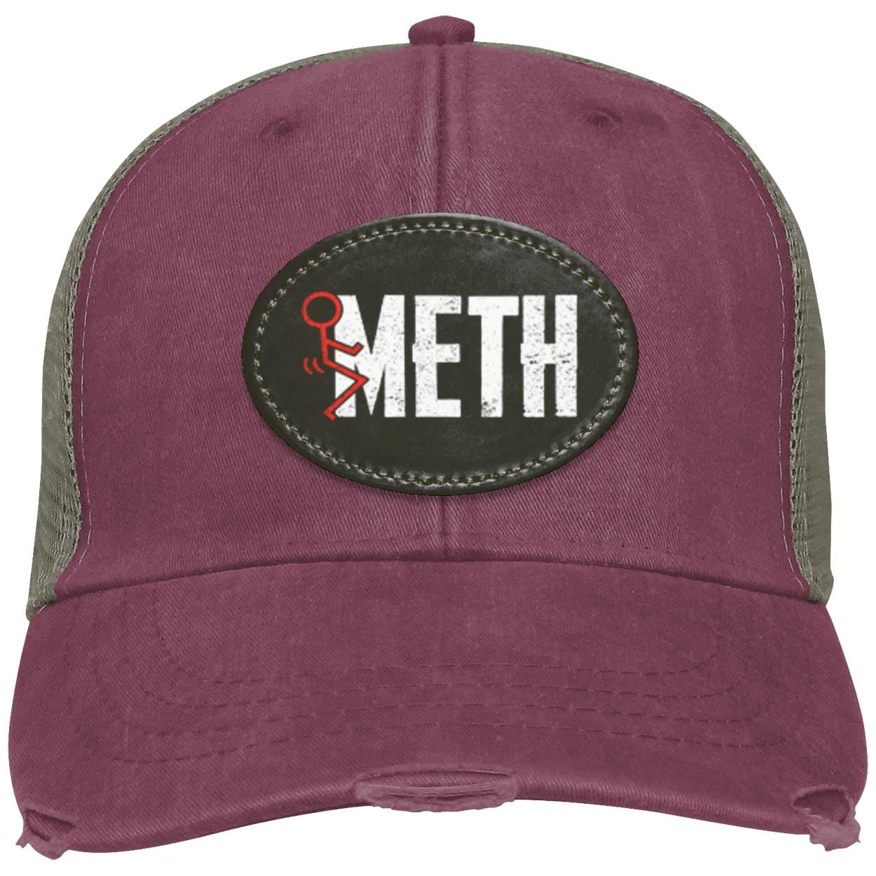 Recovery Distressed Snapback Hat | Inspiring Sobriety | F#CK Meth