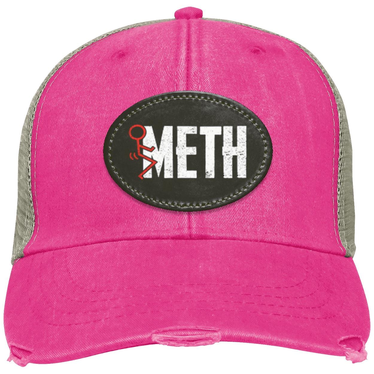 Recovery Distressed Snapback Hat | Inspiring Sobriety | F#CK Meth
