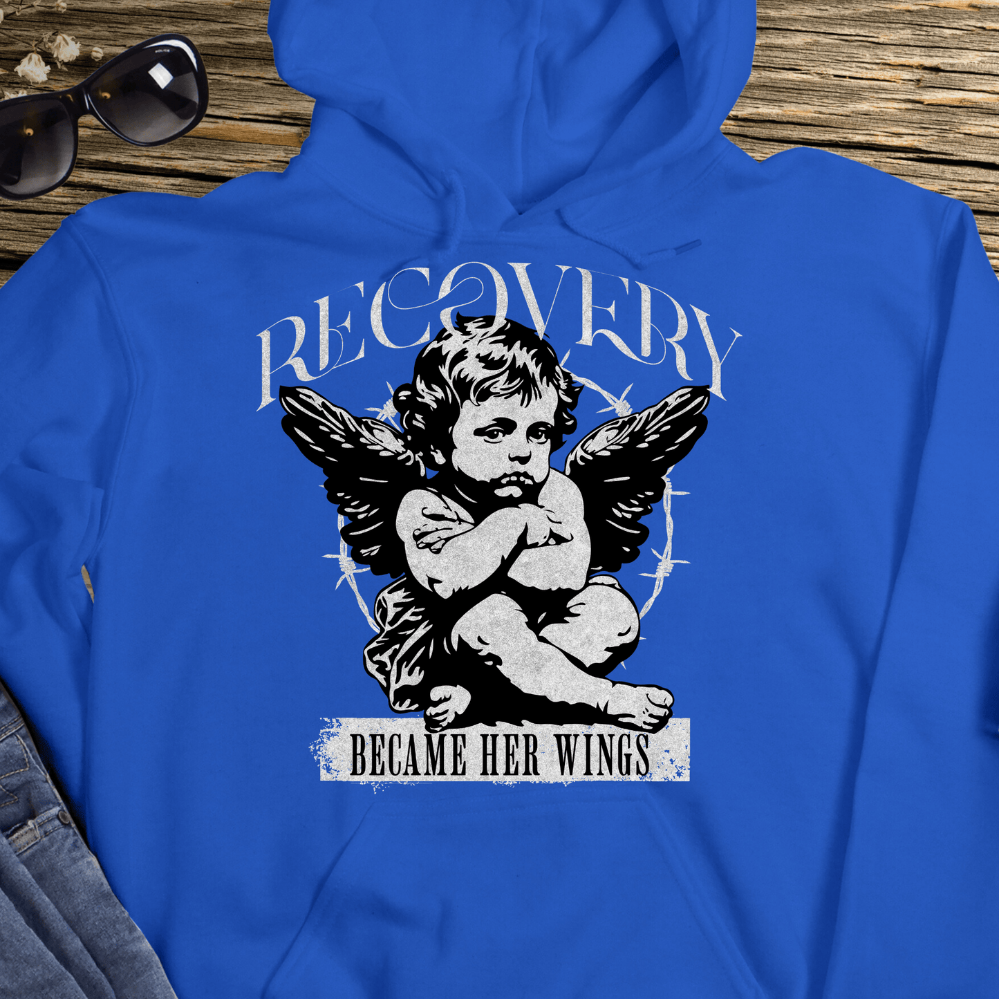 Recovery Hoodie | Inspiring Sobriety |  Recovery Became Her Wings