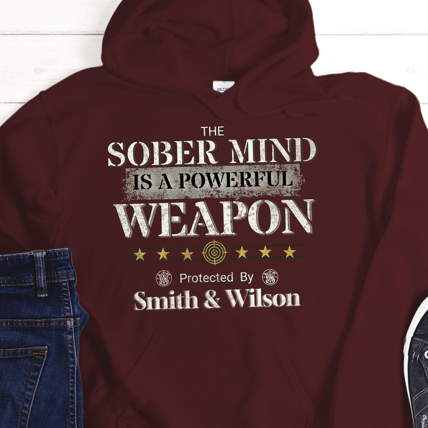 Recovery Hoodie | Inspiring Sobriety |  The Sober Mind  Is a Powerful Weapon