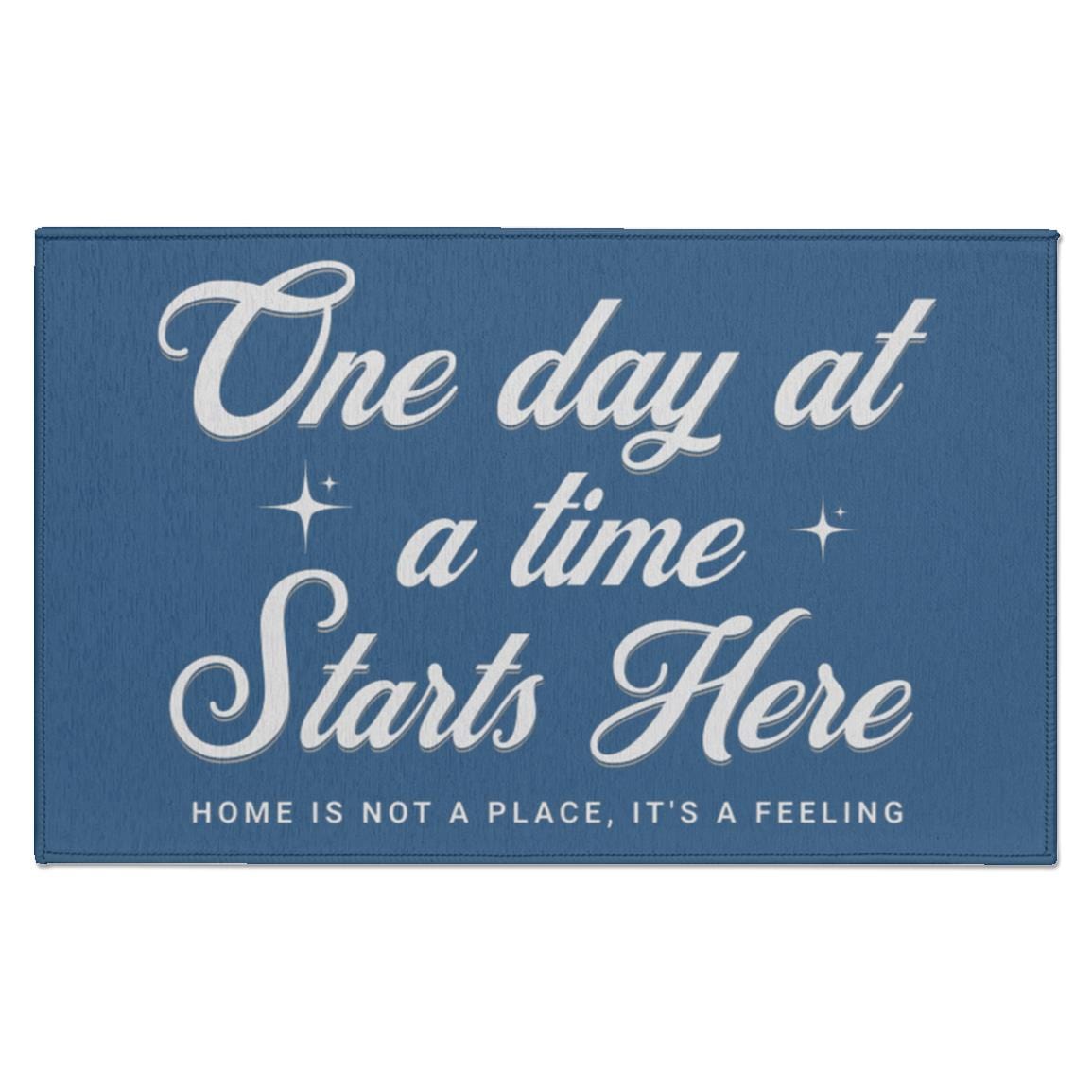 Recovery Indoor Doormat | Inspiring Sobriety | One Day at a Time Starts Here