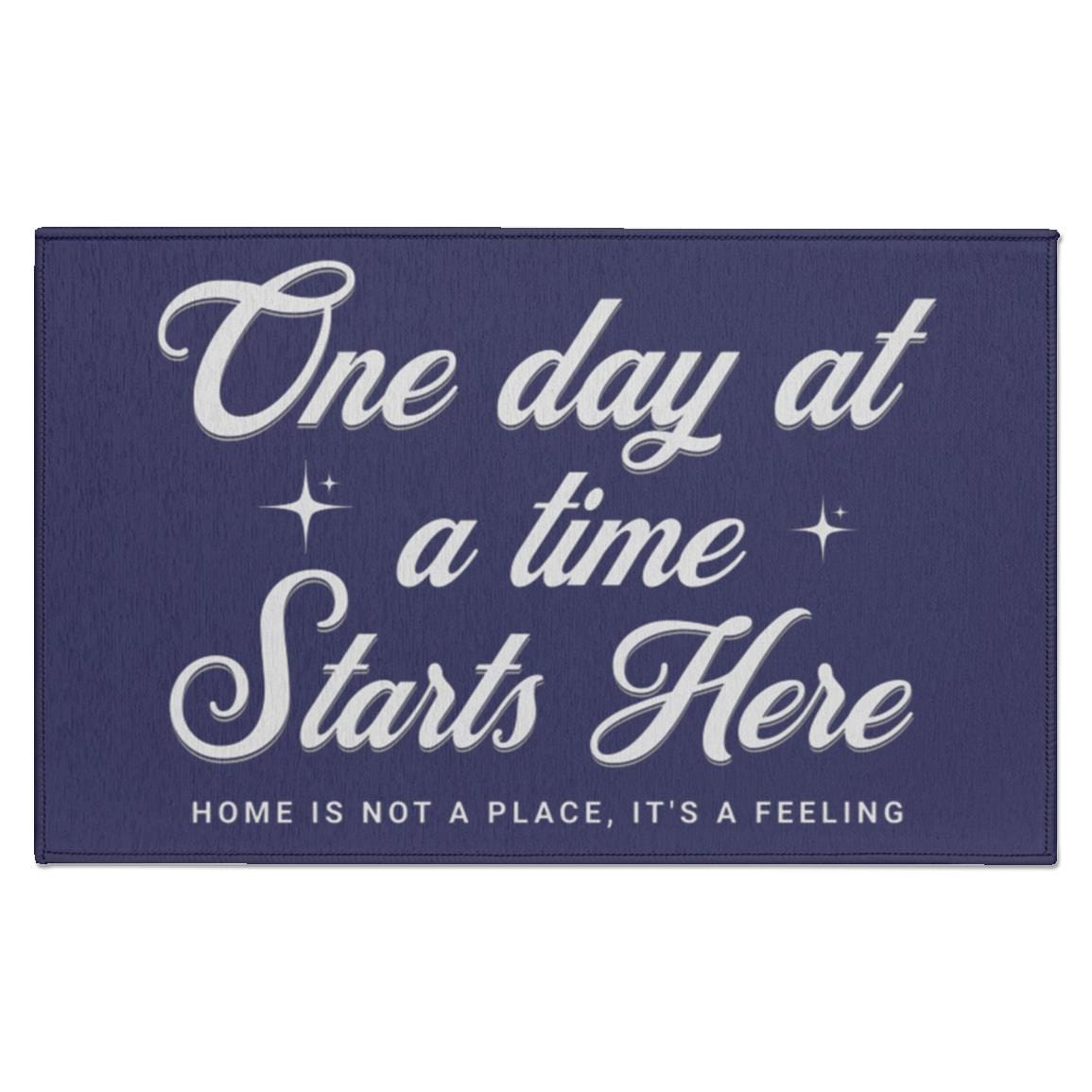 Recovery Indoor Doormat | Inspiring Sobriety | One Day at a Time Starts Here
