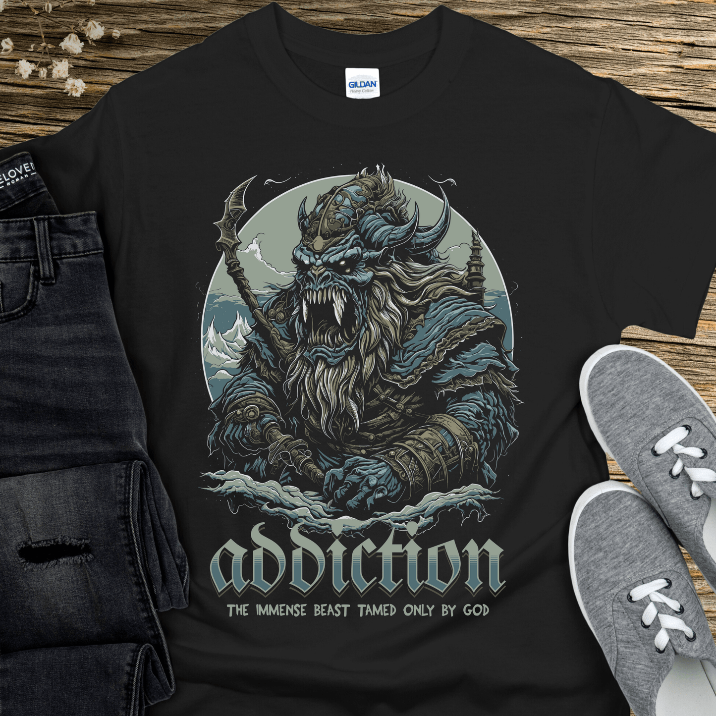 Recovery T-Shirt | Inspiring Sobriety |  Addiction, The Immense Beast Tamed Only By God