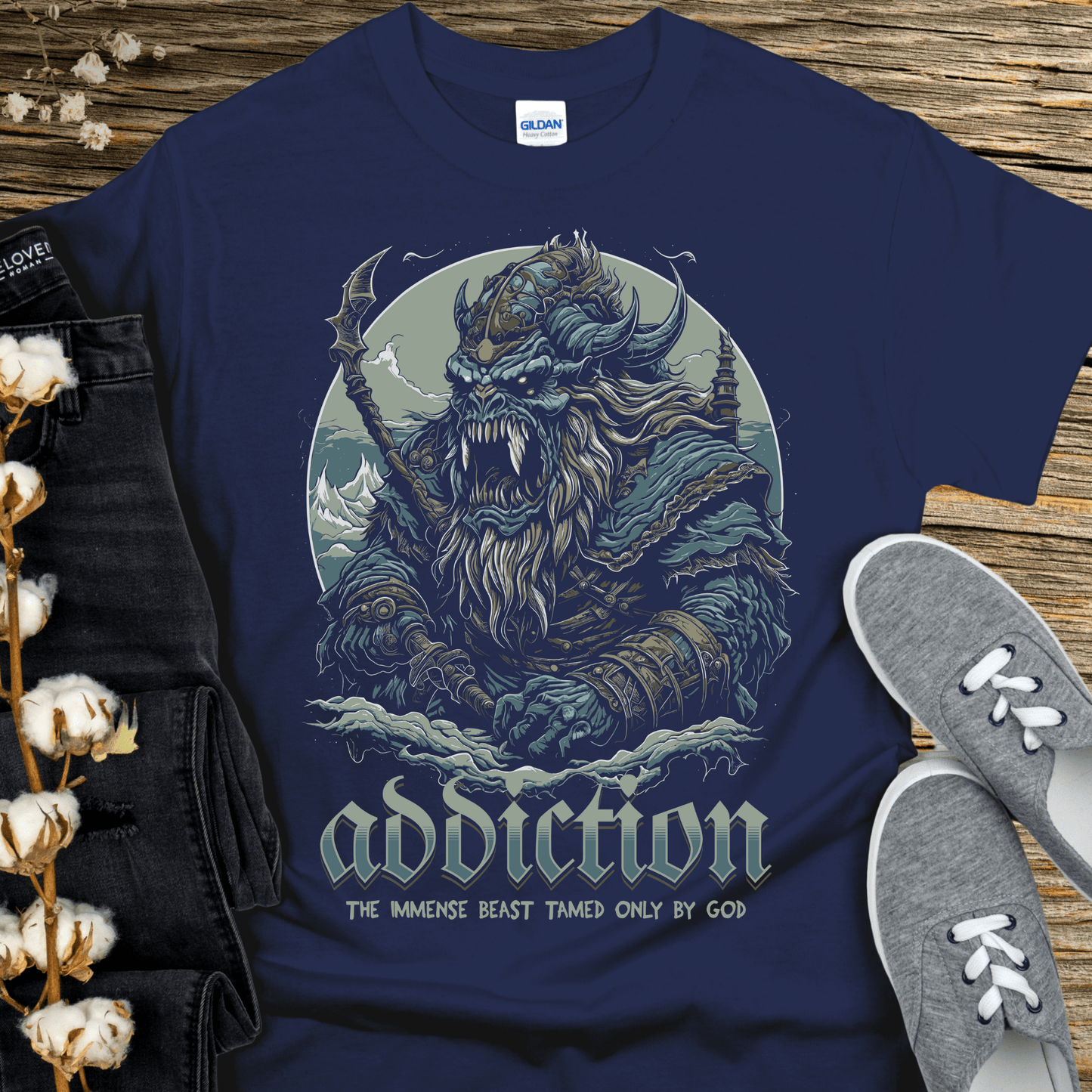 Recovery T-Shirt | Inspiring Sobriety |  Addiction, The Immense Beast Tamed Only By God