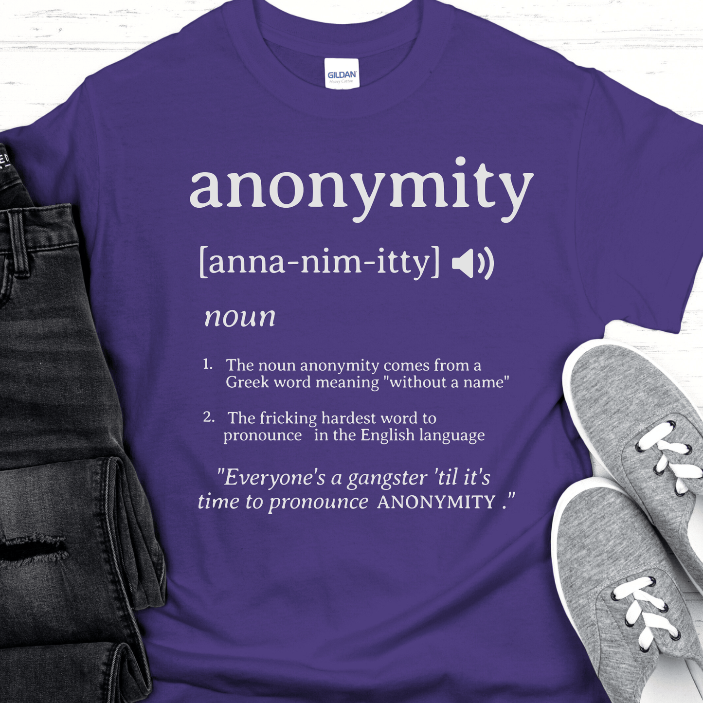 Recovery T-Shirt | Inspiring Sobriety |  Anonymity Definition