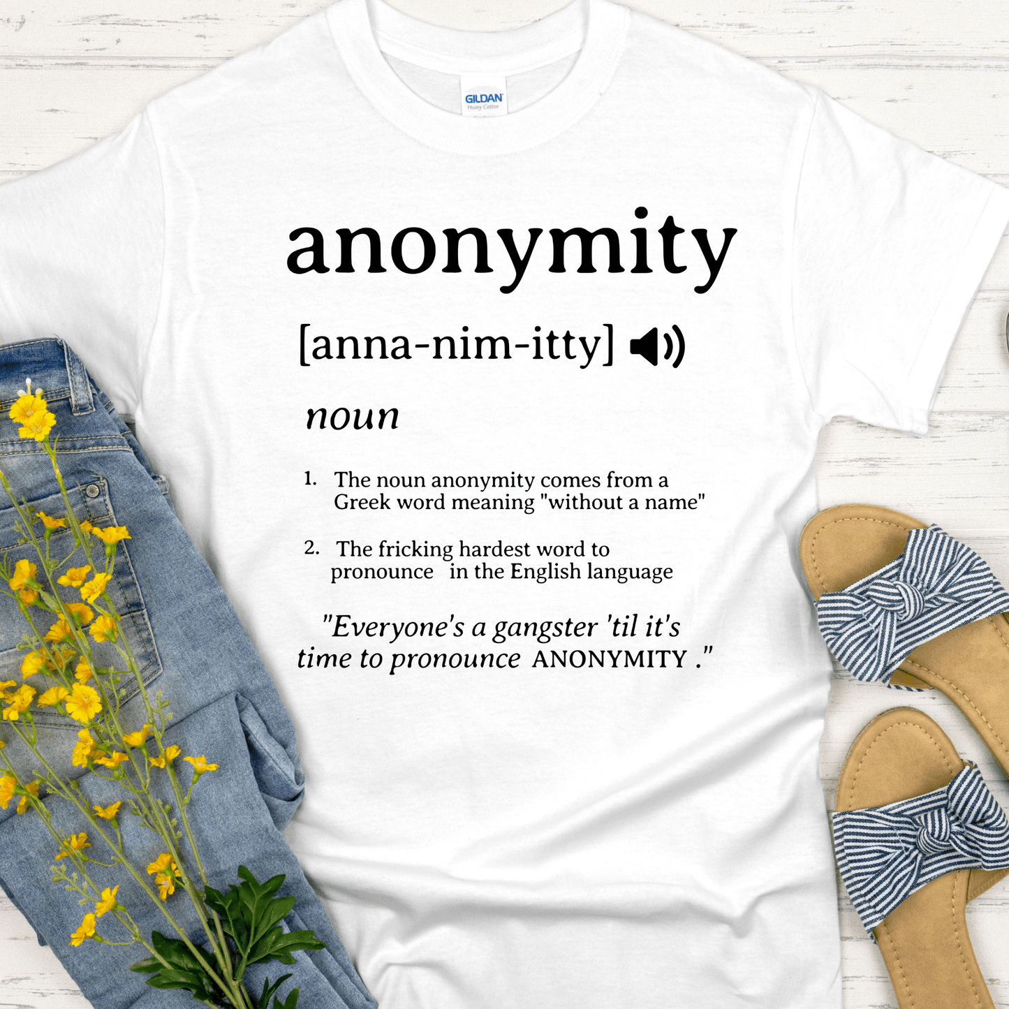Recovery T-Shirt | Inspiring Sobriety |  Anonymity Definition