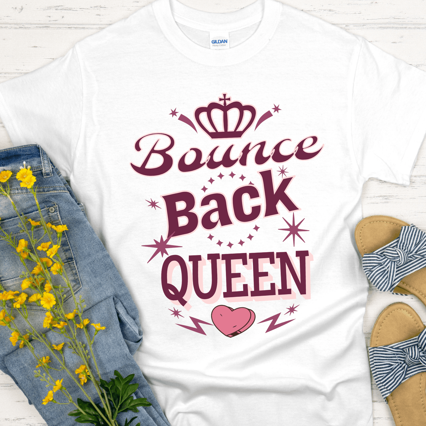 Recovery T-Shirt | Inspiring Sobriety |  Bounce Back Queen