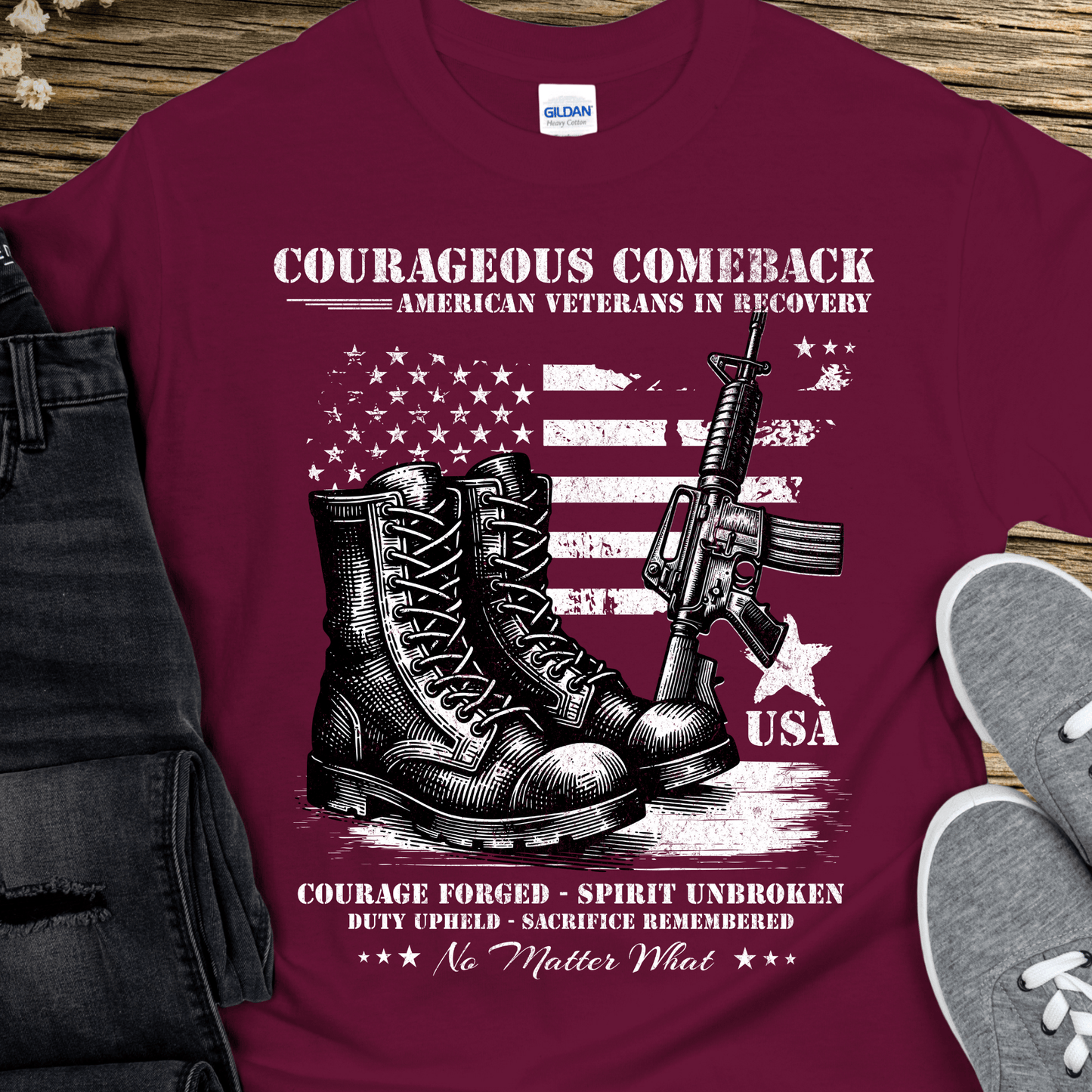 Recovery T-Shirt | Inspiring Sobriety | Courageous Comeback